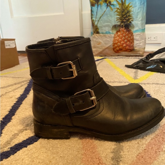 Steve Madden leather motorcycle boots size 7.5 - Picture 1 of 5